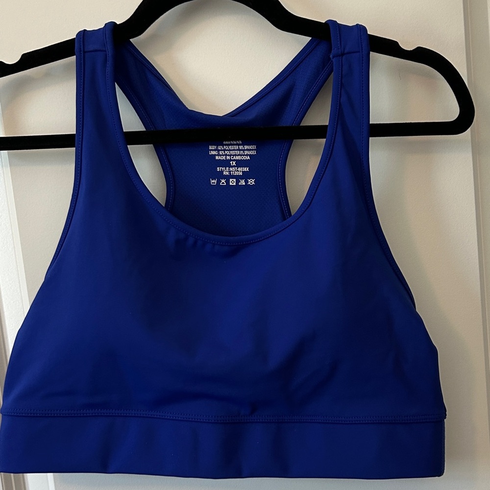 Zenana Vibrant Blue Yoga Top